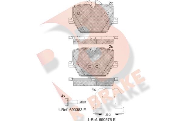 R Brake RB2386 Тормозные колодки дисковые, комплект RB2386: Отличная цена - Купить в Польше на 2407.PL!