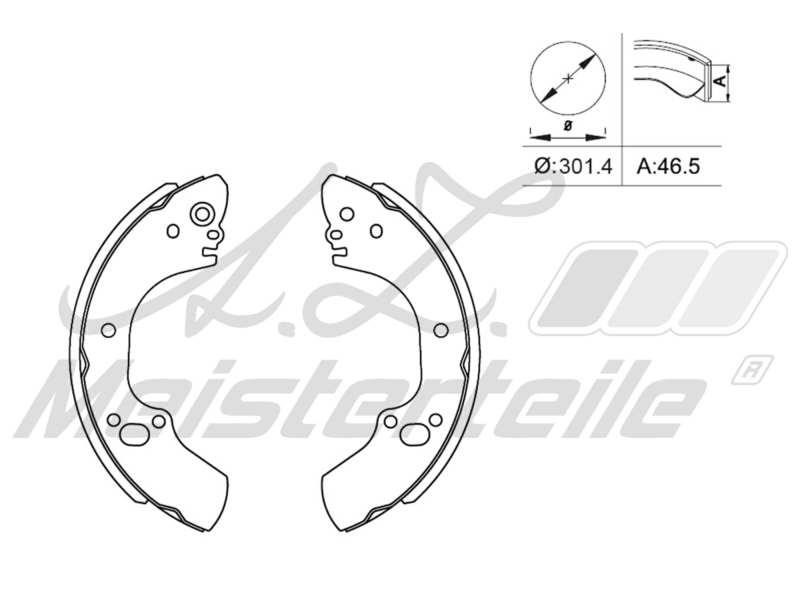 A.Z. Meisterteile AZMT-44-026-1386 Bremsbackensatz AZMT440261386: Kaufen Sie zu einem guten Preis in Polen bei 2407.PL!