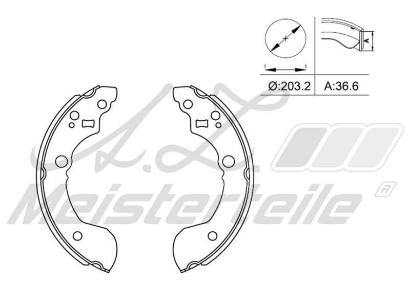 A.Z. Meisterteile AZMT-44-026-1428 Колодки гальмівні барабанні, комплект AZMT440261428: Приваблива ціна - Купити у Польщі на 2407.PL!