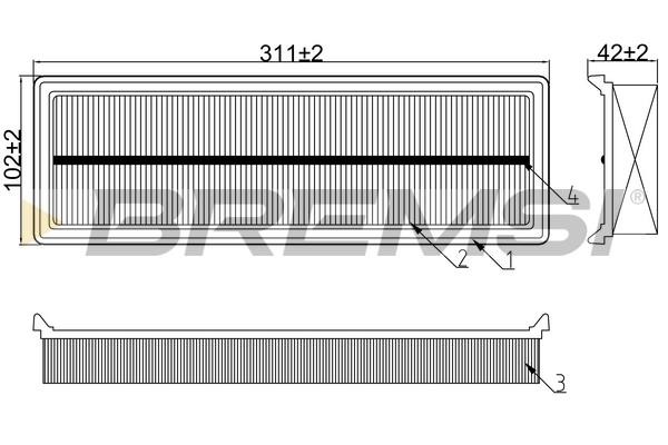 Bremsi FA0615 Air filter FA0615: Buy near me in Poland at 2407.PL - Good price!