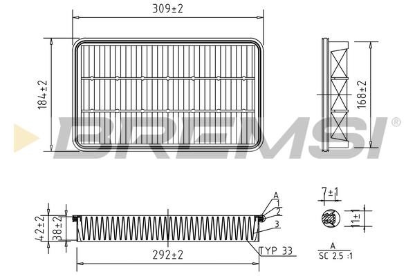 Bremsi FA2275 Air filter FA2275: Buy near me at 2407.PL in Poland at an Affordable price!