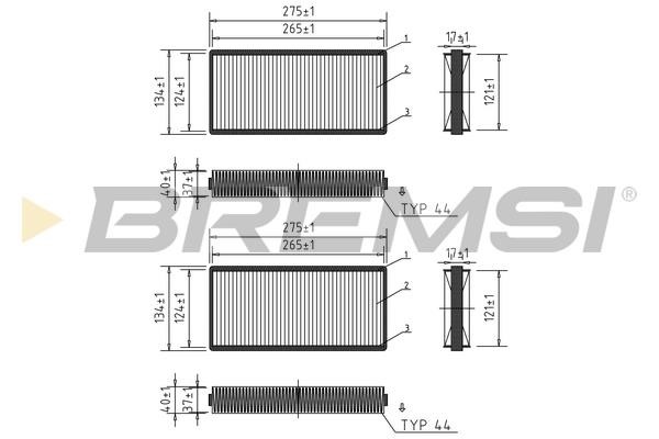 Bremsi FC1551 Filter, interior air FC1551: Buy near me in Poland at 2407.PL - Good price!