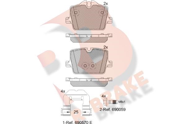 R Brake RB2363 Brake Pad Set, disc brake RB2363: Buy near me in Poland at 2407.PL - Good price!
