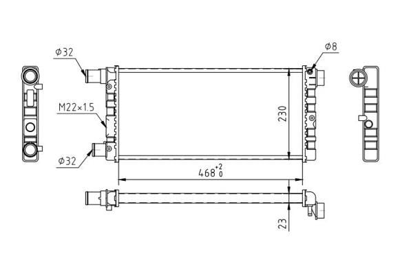 Hart 600 537 Radiator, engine cooling 600537: Buy near me in Poland at 2407.PL - Good price!