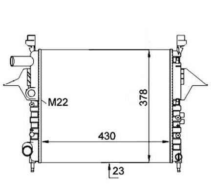 Hart 605 595 Radiator, engine cooling 605595: Buy near me in Poland at 2407.PL - Good price!