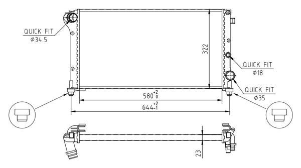 Hart 605 983 Radiator, engine cooling 605983: Buy near me in Poland at 2407.PL - Good price!