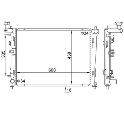 Hart 611 900 Radiator, engine cooling 611900: Buy near me in Poland at 2407.PL - Good price!