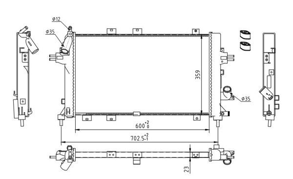 Hart 612 357 Radiator, engine cooling 612357: Buy near me in Poland at 2407.PL - Good price!