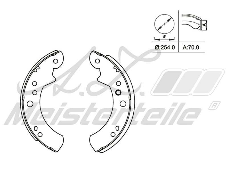 A.Z. Meisterteile AZMT-44-026-1307 Brake shoe set AZMT440261307: Buy near me at 2407.PL in Poland at an Affordable price!