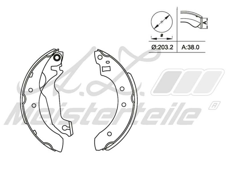 A.Z. Meisterteile AZMT-44-026-1333 Bremsbackensatz AZMT440261333: Kaufen Sie zu einem guten Preis in Polen bei 2407.PL!