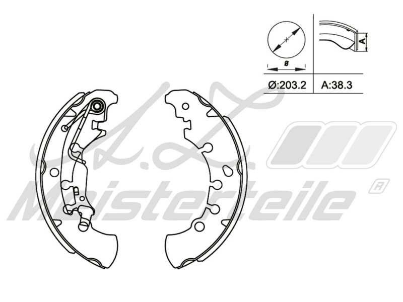 A.Z. Meisterteile AZMT-44-026-1339 Brake shoe set AZMT440261339: Buy near me at 2407.PL in Poland at an Affordable price!