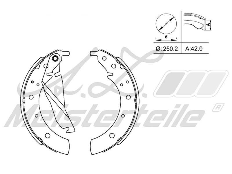 A.Z. Meisterteile AZMT-44-026-1352 Brake shoe set AZMT440261352: Buy near me in Poland at 2407.PL - Good price!