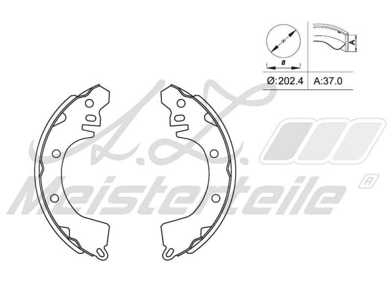 A.Z. Meisterteile AZMT-44-026-1357 Brake shoe set AZMT440261357: Buy near me at 2407.PL in Poland at an Affordable price!
