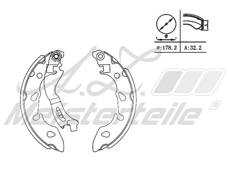 A.Z. Meisterteile AZMT-44-026-1372 Brake shoe set AZMT440261372: Buy near me at 2407.PL in Poland at an Affordable price!