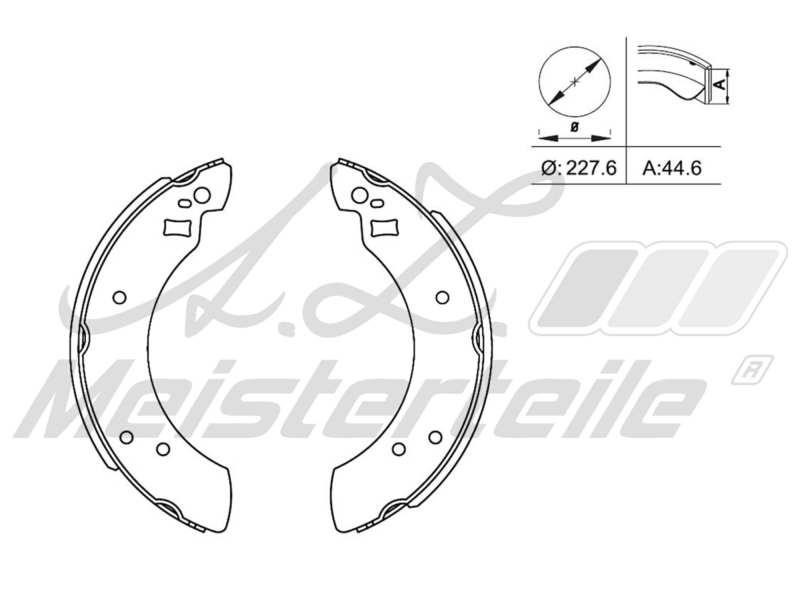A.Z. Meisterteile AZMT-44-026-1438 Brake shoe set AZMT440261438: Buy near me at 2407.PL in Poland at an Affordable price!