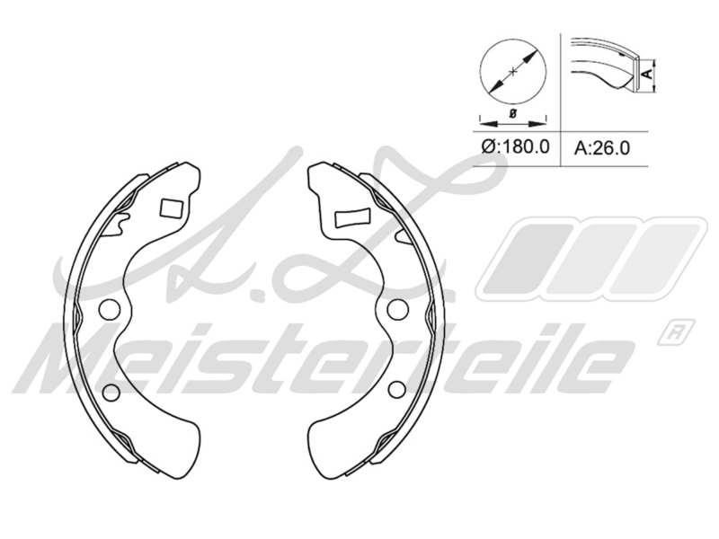 A.Z. Meisterteile AZMT-44-026-1379 Brake shoe set AZMT440261379: Buy near me at 2407.PL in Poland at an Affordable price!