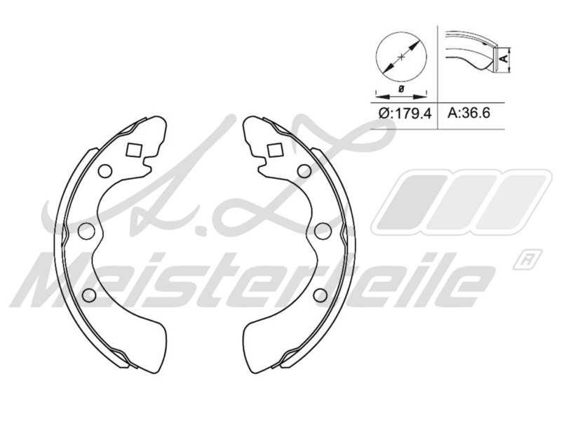 A.Z. Meisterteile AZMT-44-026-1416 Brake shoe set AZMT440261416: Buy near me in Poland at 2407.PL - Good price!