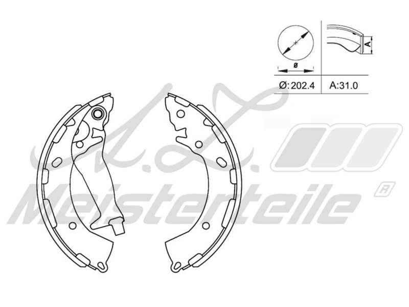 A.Z. Meisterteile AZMT-44-026-1424 Brake shoe set AZMT440261424: Buy near me at 2407.PL in Poland at an Affordable price!
