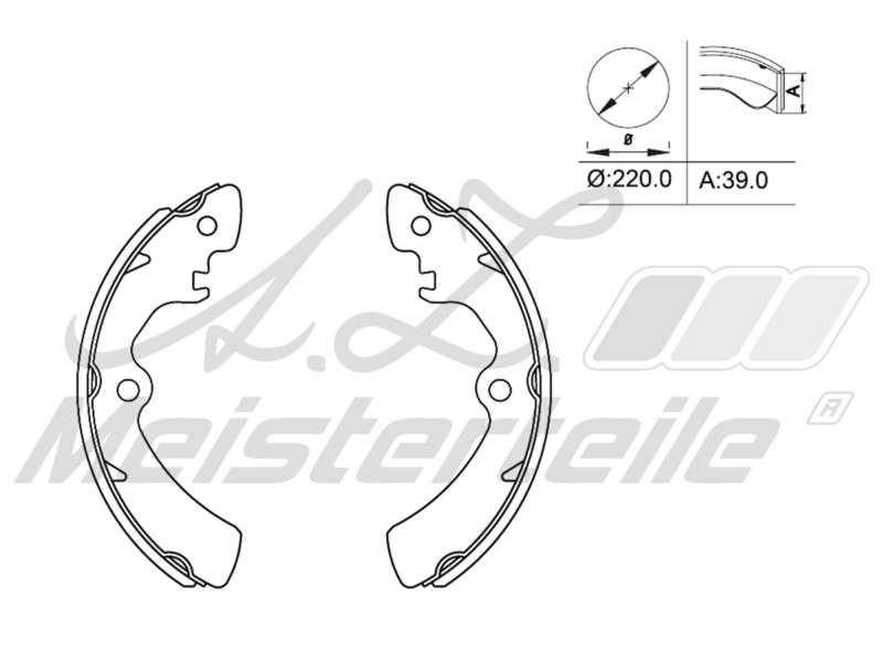 A.Z. Meisterteile AZMT-44-026-1194 Brake shoe set AZMT440261194: Buy near me at 2407.PL in Poland at an Affordable price!