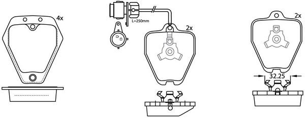 FiT FP3261E Brake Pad Set, disc brake FP3261E: Buy near me in Poland at 2407.PL - Good price!