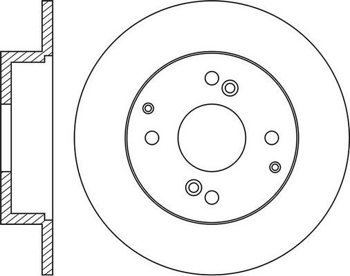 FiT FR0164 Rear brake disc, non-ventilated FR0164: Buy near me in Poland at 2407.PL - Good price!