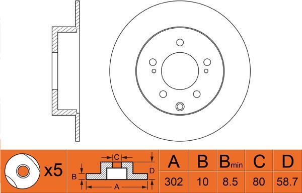 FiT FR0514 Bremsscheibe hinten, unbelüftet FR0514: Kaufen Sie zu einem guten Preis in Polen bei 2407.PL!