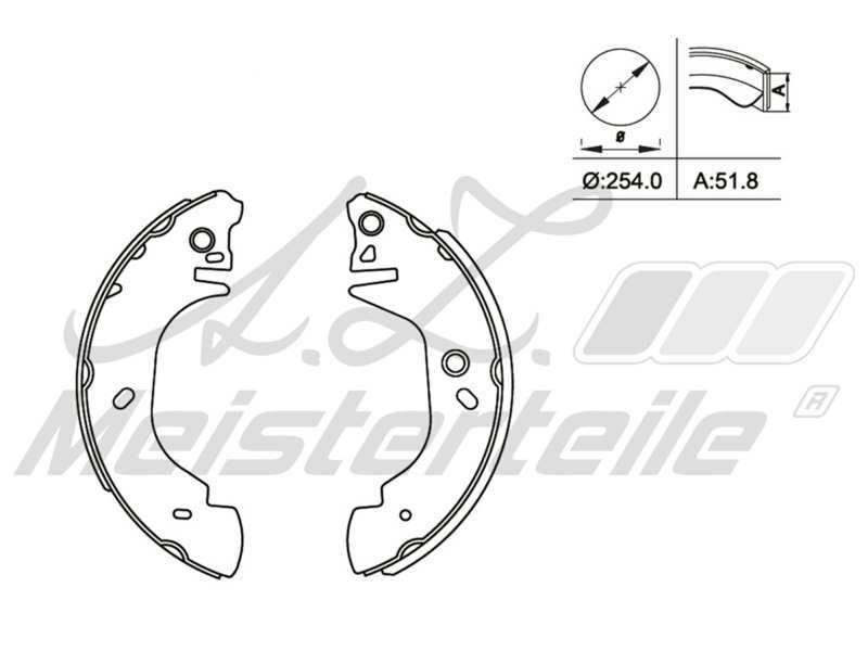 A.Z. Meisterteile AZMT-44-026-1193 Колодки тормозные барабанные, комплект AZMT440261193: Отличная цена - Купить в Польше на 2407.PL!