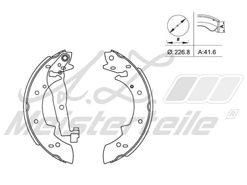 A.Z. Meisterteile AZMT-44-026-1269 Brake shoe set AZMT440261269: Buy near me at 2407.PL in Poland at an Affordable price!