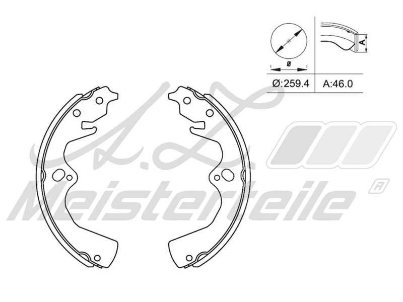 A.Z. Meisterteile AZMT-44-026-1266 Brake shoe set AZMT440261266: Buy near me at 2407.PL in Poland at an Affordable price!