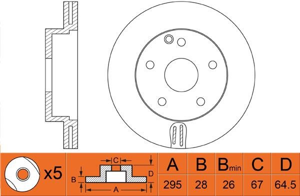 FiT FR0568V Innenbelüftete Bremsscheibe vorne FR0568V: Kaufen Sie zu einem guten Preis in Polen bei 2407.PL!