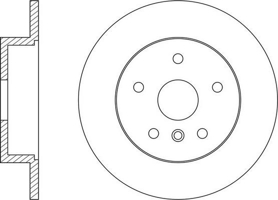 FiT FR0645 Rear brake disc, non-ventilated FR0645: Buy near me in Poland at 2407.PL - Good price!
