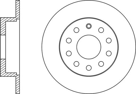 FiT FR0732 Rear brake disc, non-ventilated FR0732: Buy near me in Poland at 2407.PL - Good price!