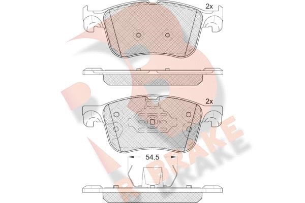 R Brake RB2321-204 Тормозные колодки дисковые, комплект RB2321204: Отличная цена - Купить в Польше на 2407.PL!