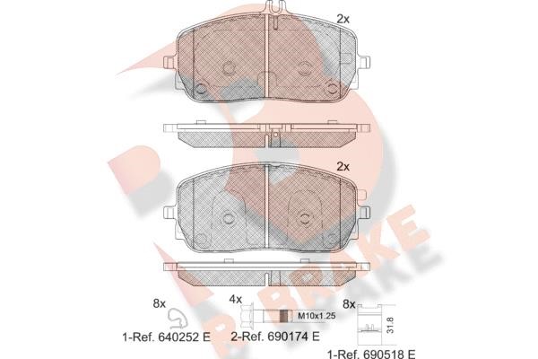 R Brake RB2331 Brake Pad Set, disc brake RB2331: Buy near me in Poland at 2407.PL - Good price!