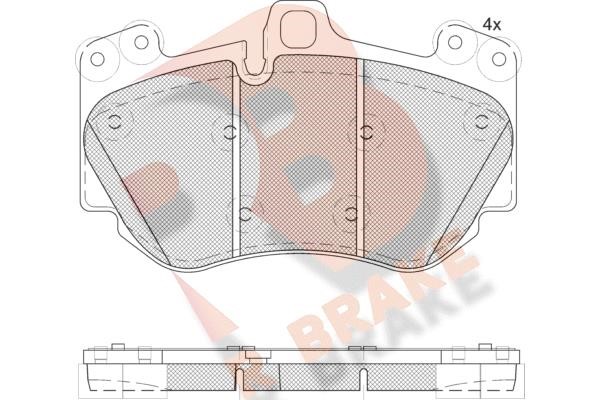 R Brake RB2349-208 Brake Pad Set, disc brake RB2349208: Buy near me in Poland at 2407.PL - Good price!