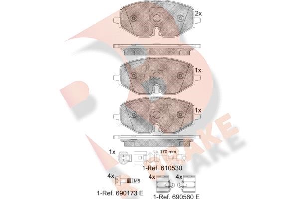 R Brake RB2369 Тормозные колодки дисковые, комплект RB2369: Отличная цена - Купить в Польше на 2407.PL!