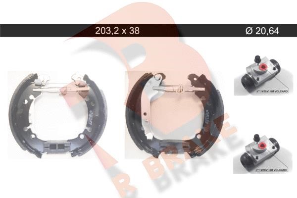 R Brake 79RBKT0144 Колодки тормозные барабанные, комплект 79RBKT0144: Отличная цена - Купить в Польше на 2407.PL!
