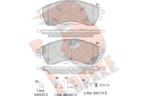 R Brake RB2382 Scheibenbremsbeläge, Set RB2382: Kaufen Sie zu einem guten Preis in Polen bei 2407.PL!