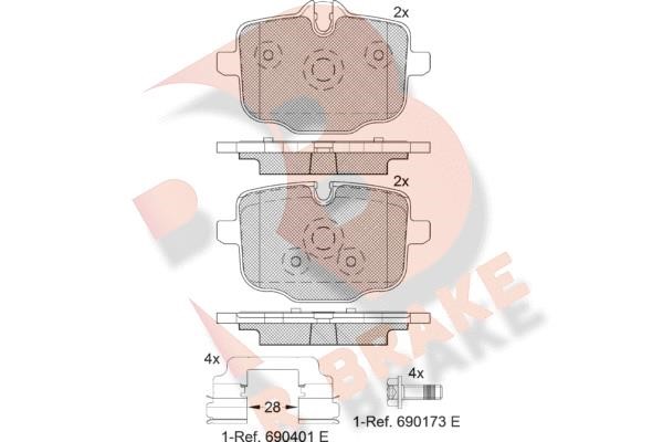 R Brake RB2005202 Тормозные колодки дисковые, комплект RB2005202: Отличная цена - Купить в Польше на 2407.PL!