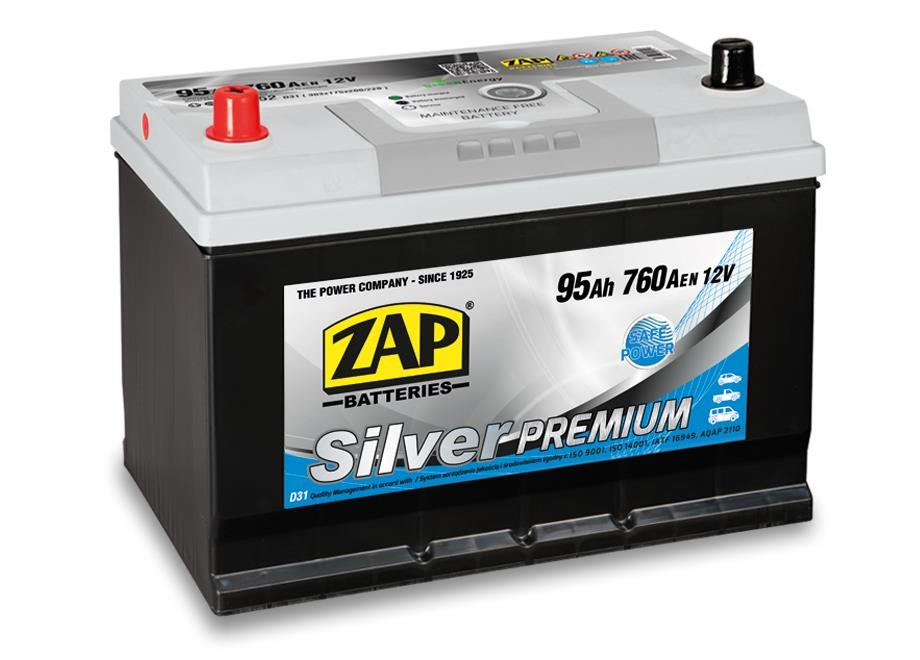 ZAP 595 52 Akumulator ZAP Silver Premium 12V 95Ah 760(EN) P+ 59552: Dobra cena w Polsce na 2407.PL - Kup Teraz!
