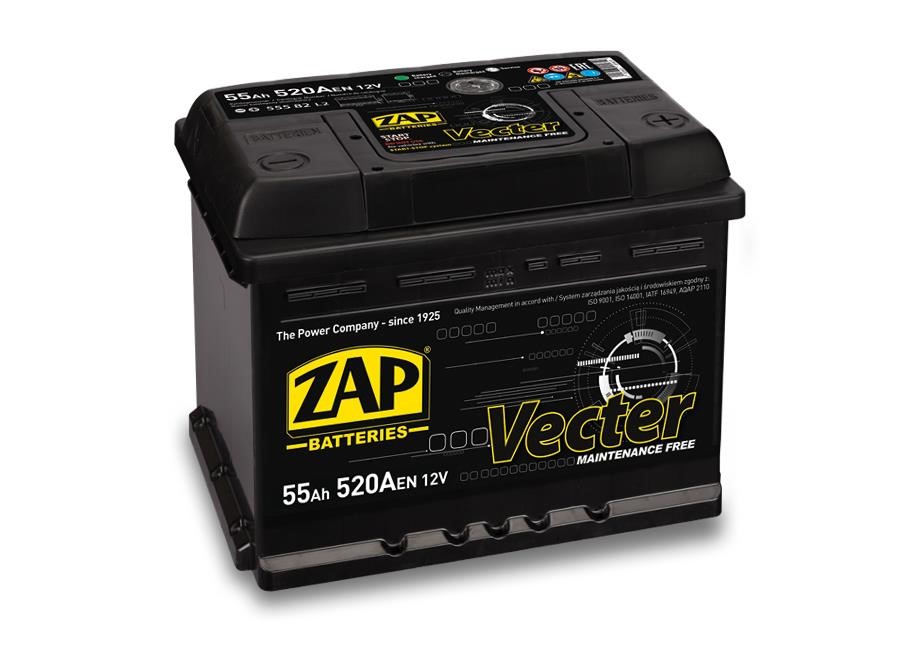 ZAP 555 82 Battery ZAP Vecter 12V 55Ah 520(EN) R+ 55582: Buy near me at 2407.PL in Poland at an Affordable price!