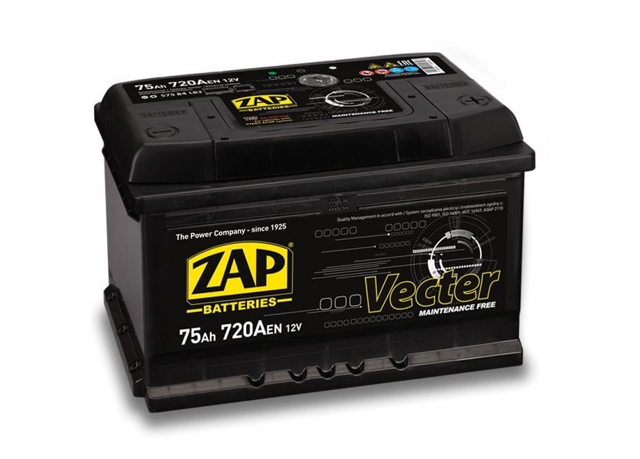 ZAP 575 84 Battery ZAP Vecter 12V 75Ah 720(EN) R+ 57584: Buy near me at 2407.PL in Poland at an Affordable price!