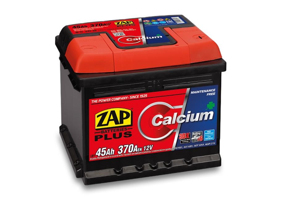 ZAP 545 58 Battery ZAP Calcium Plus 12V 45Ah 370(EN) R+ 54558: Buy near me in Poland at 2407.PL - Good price!