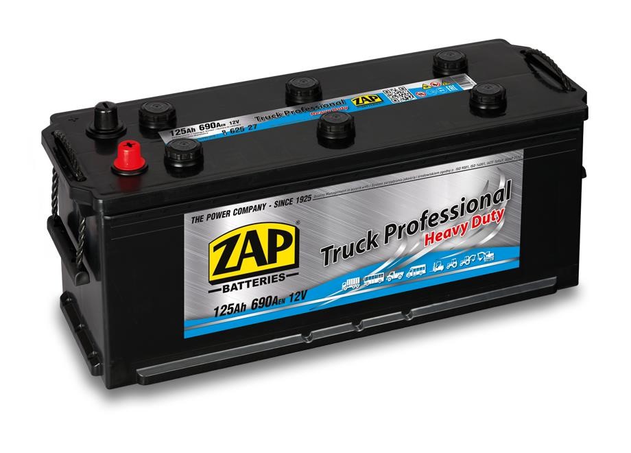 ZAP 625 27 Battery ZAP Truck Professional 12V 125Ah 690(EN) Lateral, R+ 62527: Buy near me in Poland at 2407.PL - Good price!
