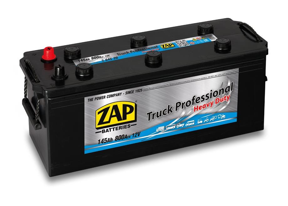 ZAP 645 20 Battery ZAP Truck Professional 12V 145Ah 800(EN) Lateral, L+ 64520: Buy near me in Poland at 2407.PL - Good price!