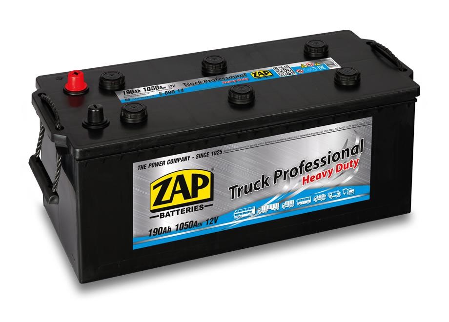 ZAP 690 14 Battery ZAP Truck Professional 12V 190Ah 1050(EN) Lateral, L+ 69014: Buy near me in Poland at 2407.PL - Good price!