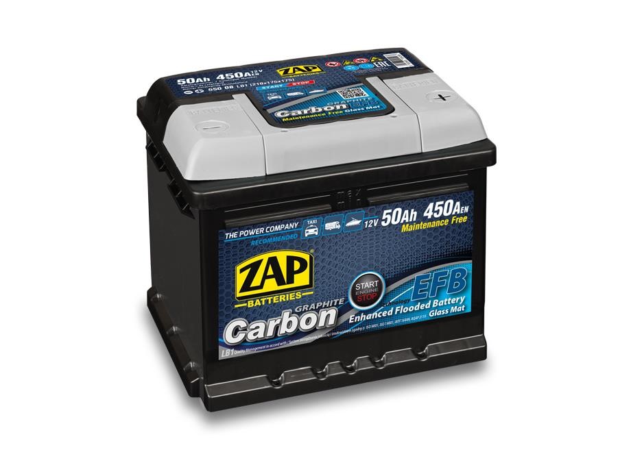 ZAP 550 08 Battery ZAP Carbon 12V 50Ah 450(EN) R+ 55008: Buy near me in Poland at 2407.PL - Good price!