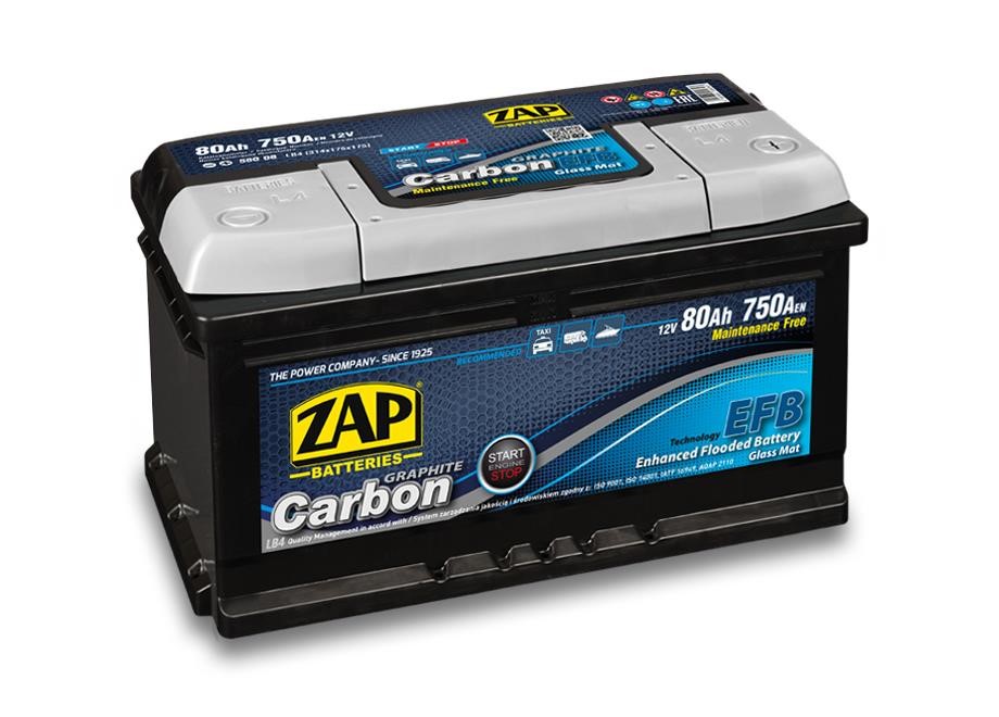 ZAP 580 08 Starterbatterie ZAP Carbon 12V 80Ah 750(EN) R+ 58008: Kaufen Sie zu einem guten Preis in Polen bei 2407.PL!