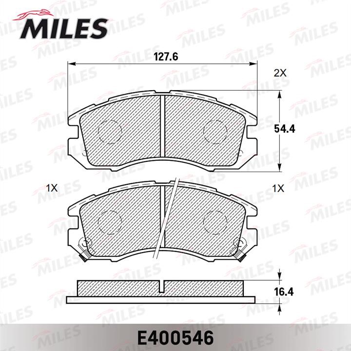 Miles E400546 Тормозные колодки дисковые, комплект E400546: Отличная цена - Купить в Польше на 2407.PL!
