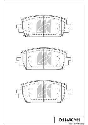 Kashiyama D11490MH Brake Pad Set, disc brake D11490MH: Buy near me in Poland at 2407.PL - Good price!